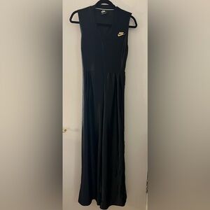 Jumpsuit Nike very unique black satin feel size small
